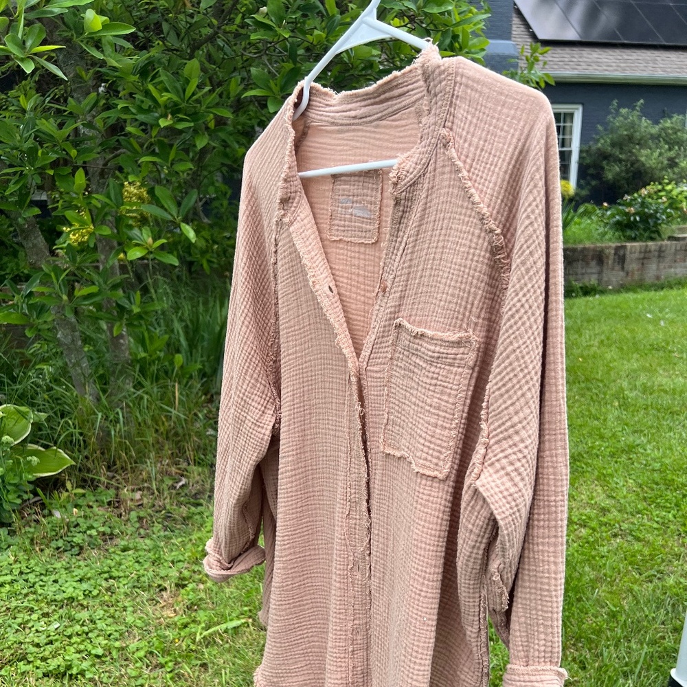 Aerie Muslin Button Down Top